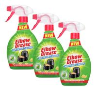 Elbow Grease Air Fryer Cleaner Lemon Fresh Fragrance 500ml pack of 3 | Power Degreaser For All Air Fryers, Roasters, Oven Cookers | 3 pack x 500ml (1500ml) value pack | Compatible with Ninja Air frye