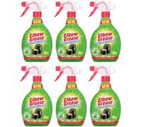 Elbow Grease Air Fryer Cleaner Spray, Lemon Fresh Scent, Power Degreaser, Spray Wipe Rinse, 500ml, Pack of 6
