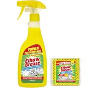 Elbow Grease All Purpose Degreaser 500ml Effective Cleaner Formula for Kitchen, Fabric & Metallic Surfaces with Power Cloths Pack of 3
