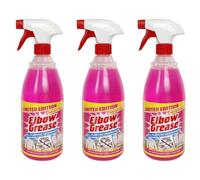 Elbow Grease All Purpose Degreaser, Pink, Solvent Free Concentrated Liquid, Fresh Pink Scent, 1 Litre, Pack of 3