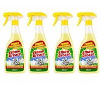 Elbow Grease All Purpose Degreaser Spray Pack of 4 x 500ml (2 Litre Total) Solvent Free Powerful Grease & Grime Cleaner for Kitchen - Multipurpose Household Cleaning Spray