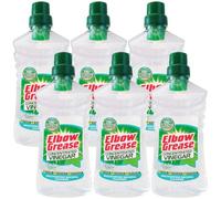 Elbow Grease Concentrated Vinegar Eucalyptus 750ml Pack of 6 Multisurface Natural Cleaner Degreaser Plug Hole Freshener Tap Toilet Discaler Window Glass with Welari Thank You Card | (6pack) (4500ml)