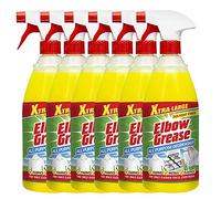Elbow Grease Degreasers and Cleaners - Suitable for Removing Stains from Glass, Microwave, Kitchenaries, Bathroom, Fabrics, Plastics with Fresh Lemon scented Formula (1 Liter) (Pack of 6)
