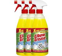Elbow Grease Degreasers and Cleaners - Suitable for Removing Stains from Glass, Microwave, Kitchenaries, Bathroom, Fabrics, Plastics with Fresh Lemon scented Formula (1 Liter) (Pack of 3)
