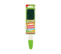 Elbow Grease Dish Brush Scourers - Fill, Dispense, Replace | Removes Tough & Stubborn Stain - Perfect for Washing Dishes & Cutlery | Washing Up Liquid Sponges (1 Dish Brush, Green)