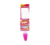 Elbow Grease Dish Brush Cleaning Scourers - Fill, Dispense, Replace | Removes Tough & Stubborn Stain - Perfect for Washing Dishes & Cutlery - Built-In Washing Up Liquid Dispenser (1 Dish Brush - Pink)