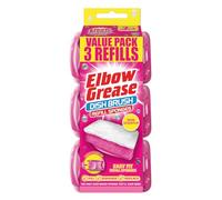 Elbow Grease Dish Brush Refill Kitchen Wash Up Sponges, Pink (3 Pack)