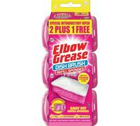 Elbow Grease Dish Brush Refill Pink Sponges - 3 Pack | Fill, Dispense and Replace