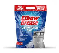 Elbow Grease Dishwasher Salt | Prevents White Marks & Limescale | Improves Cleaning Performance & Softens Water (Resealable 2kg Bag)