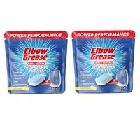 Elbow Grease Dishwasher Tablets 2 x 18 Pack (36 Tablets Total) | Powerful All-in-One Cleaning | Cuts Through Grease & Dried-On Food | Lemon Fresh