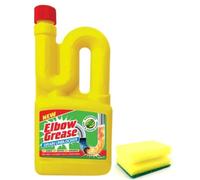 Elbow Grease Drain Unblocker 750 ml - Effective for Sinks, Baths, Showers - For Stubborn Blockages, with Multi-Purpose Cleaning Sponge