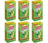 Elbow Grease Drain Unblocker Sachets, Powder Formula, Dissolves Hair & Grease Clogs, 3 x 25g Sachets, Pack of 6