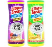 Elbow Grease Foaming Drain Cleaner Set of 2 (500g) - Powerful Drain Cleaner with Berry Blast & Lemon Fresh Fragrance for Freshening & Deodorizing Sinks, Showers, and Baths