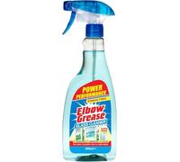 Elbow Grease Glass Cleaner with Vinegar 500ml Streak-Free Shine for Windows, Mirrors, Glass Surfaces Powerful Degreasing Formula, Fast-Drying, Eco-Friendly