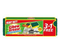 Elbow Grease Hand Grip Scourer - Heavy Duty (4 Pack Yellow/Green)
