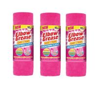 Elbow Grease Microfibre Easy Tear Cloths - Pink (10 Pack) | 3 Packs (Total 30) | Super Absorbent -Reusable Cleaning Cloths