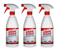 Elbow Grease Mould & Mildew Stain Remover Spray, Fast-Acting Formula, Trigger Spray Bottle, 700ml, Pack of 3