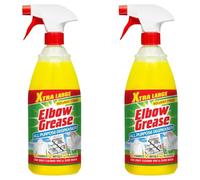 Elbow Grease Original Degreaser 1L All Purpose Cleaner Dissolves Fat Grime Grease & Oil from Kitchen, Cooker, Bathroom, Outdoor & Fabrics | Solvent-Free Formula Yellow - 2 Pack 1000ml