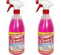 Elbow Grease Original Degreaser 1L - All Purpose Cleaner for Kitchen, Cooker, Oven, Bathroom & Outdoor Surfaces | Fat, Grease & Oil Remover | Solvent-Free Formula 1000ml (Pink - 2 pack)
