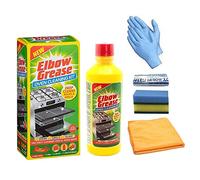 Elbow Grease Oven Cleaner Kit | Complete Oven Cleaning Kit with | 1 x 500ml Bottle, Bags, and Gloves | 1 x Ultra Absorbent Cloth | 2 x Sponge | For domestic ovens and BBQ