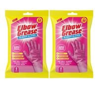 Elbow Grease Pink Rubber Gloves Super Strong Cotton Lined NonSlip Househol