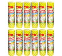 Elbow Grease Power Cloths with Scrub Dots, Yellow, Super Absorbent, Non-Scratch, 7 Cloth per Pack, Pack of 12