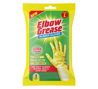 Elbow Grease Rubber Gloves Cotton Lined Extra Strong Non-Slip Size Large