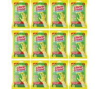 Elbow Grease Rubber Gloves, Cotton Lined, Non-Slip, Super Strong, Large, Pack of 12