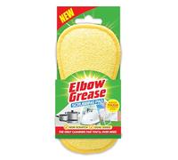 - Elbow Grease Scrubbing Pad (1 Pack) - Dual Sided Non-Scratch Sponge for Kitchen & Bathroom - Reusable & Washable Cleaning Pad - Yellow