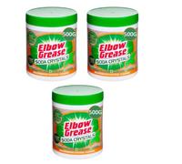 Elbow Grease Soda Crystals 500g - Multi-Purpose Cleaner & Descaler for Kitchen, Laundry, Bathroom - Eco-Friendly, Powerful Stain Remover & Water Softener
