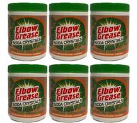 Elbow Grease Soda Crystals, Multipurpose Natural Cleaning, 100% Natural Ingredients, Non-scratch, Crystals Form, 500g, Pack of 6