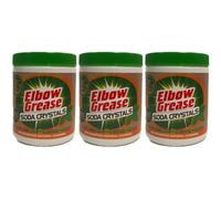 Elbow Grease Soda Crystals, Multipurpose Natural Cleaning, 100% Natural Ingredients, Non-scratch, Crystals Form, 500g, Pack of 3