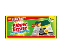 Elbow Grease Sponge Scourer (Pack Of 6) Green (One Size)