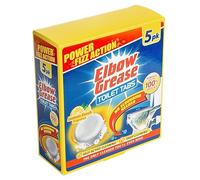 Elbow Grease Toilet Cleaner Tabs - No Scrubbing Needed | Removes Up To 100% Limescale (Lemon Fresh - Pack of 5 Tablets)