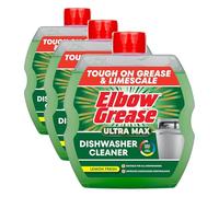 Elbow Grease Ultra Max Dishwasher Cleaner - Tough on Grease & Limescale | Suitable for all Dishwashers | Improves Dishwasher Performance - Deep Cleans (Lemon, 250ml) (Pack of 3)