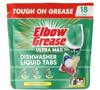 Elbow Grease Ultra Max Dishwasher Liquid Tabs Lemon Fresh 18s