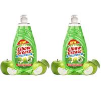 Elbow Grease Washing Up Liquid | Power Degreaser - Soap for Hand Washing Dishes, Pots, Pans & Glasses (Apple, 750ml) (Pack of 2)