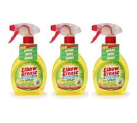 Elbow Grease Washing Up Spray, Lemon Fresh Scent, Power Degreaser, Trigger Spray Bottle, 500ml, Pack of 3