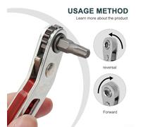 Elbow Head Ratchet Screwdriver Handle with 16-Tooth 30° Offset for Tight Spaces, Includes 10-Piece 25mm Hex Bit Set, Chrome Vanadium Steel, 4-