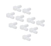 Elbow Hose Barb,90 Degree Elbow L Fitting 10Pcs Garden Barbed Connector Plastic Equal Barbed Elbow Pipe Connector Air Pump Accessories for Aquarium Water Pipe(8mm)