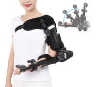 Elbow Joint Rehabilitation Device - Hinged Brace Exerciser for Flexion and Extension, Timed Operation, 2-Speed Adjustment, 360° Rotating Forearm Support for Hemiplegia