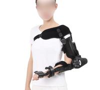 Elbow joint rehabilitation device, hinged elbow joint brace arm exerciser, two modes, with remote control, adjustable speed, 0~110° angle exercise, suitable for stroke hemiplegic patients. Left