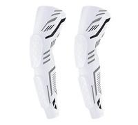 elbow pads,Padded Arm Sleeves 2 Pack, Crashproof Elbow Forearm Pads Compression Protection Support for Football Basketball Volleyball Cycling sports (White,XXL)