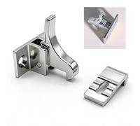 Elbow Style Cabinet Door Latch for Window Security Applications with Solid Brass Material Construction (brass-colored)