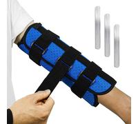 Elbow Support Brace with Removable Splints for Ulnar Nerve Pain, Cubital Tunnel Relief, Stroke Rehabilitation, Arm Injury Recovery, Adjustable Night Immobiliser for Left or Right Arm, Men & Women