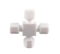 Elbow Tee Cross PTFE Compression Union Fitting, Reliable Water Line Connector Secure Fit 1pc(Cross,20mm)
