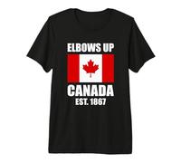Elbows Up Canada Est 1867 Canada Flag Canada Map Canadian Premium T-Shirt