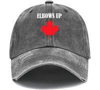 Elbows Up Canada Hat, Elbows Up Baseball Cap, True North Strong and Free Proud Canadian Hat Grey