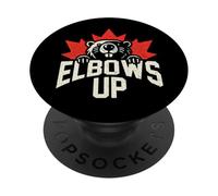 Elbows Up Canada Maple Leaf Beaver Canadian Pride Vintage PopSockets Adhesive PopGrip