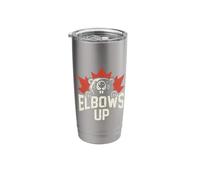 Elbows Up Canada Maple Leaf Beaver Canadian Pride Vintage Stainless Steel Insulated Tumbler